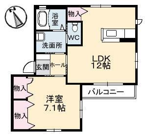 クレールメゾン（段原） 201｜広島県広島市南区段原日出２丁目(賃貸アパート1LDK・2階・47.48㎡)の写真 その2