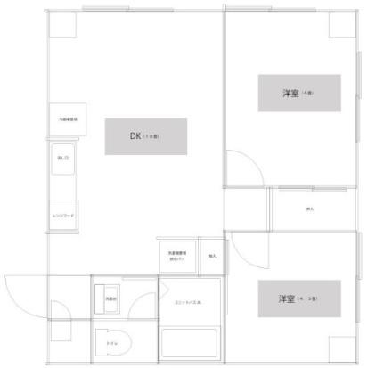 第2内野ビル 203号室｜広島県広島市南区翠４丁目(賃貸マンション2LDK・2階・43.50㎡)の写真 その2