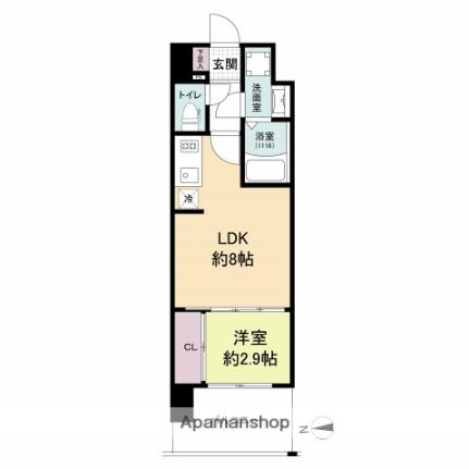 ＬｉｖｅＣａｓａ鶴見町 1002｜広島県広島市中区鶴見町(賃貸マンション1LDK・10階・27.70㎡)の写真 その2