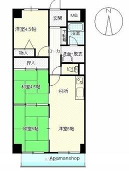 エム・ケイビル 602｜広島県広島市中区八丁堀(賃貸マンション3DK・6階・57.78㎡)の写真 その2