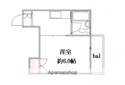 片岡ビル 103｜広島県広島市西区中広町２丁目(賃貸マンション1DK・1階・20.00㎡)の写真 その2