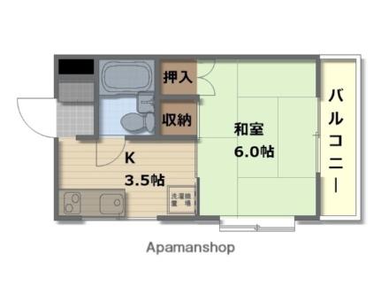 胡子屋ビル 402｜広島県広島市中区吉島新町２丁目(賃貸マンション1K・4階・22.70㎡)の写真 その2