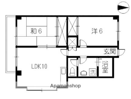 パル石原 301｜広島県安芸郡府中町石井城２丁目(賃貸マンション2LDK・3階・52.30㎡)の写真 その2