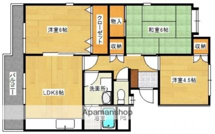 コーポ松崎I 402｜広島県安芸郡府中町八幡２丁目(賃貸マンション3DK・4階・62.12㎡)の写真 その2