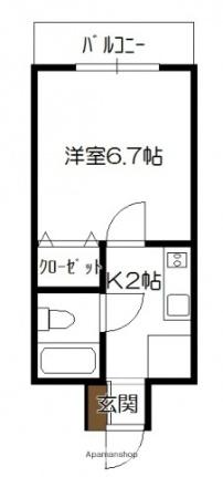 アクシス翠町 402｜広島県広島市南区翠４丁目(賃貸マンション1K・4階・22.10㎡)の写真 その2