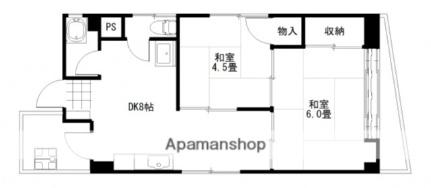 中村ビル 301｜広島県広島市中区堺町２丁目(賃貸マンション2DK・3階・40.00㎡)の写真 その2