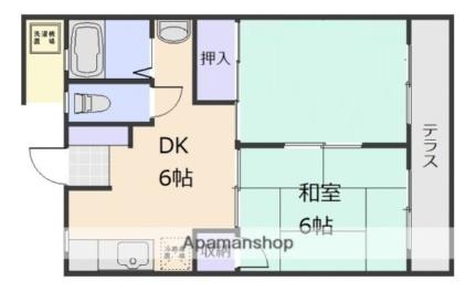 第2マタカツコーポ 102｜広島県広島市中区吉島西２丁目(賃貸アパート2DK・1階・38.80㎡)の写真 その2