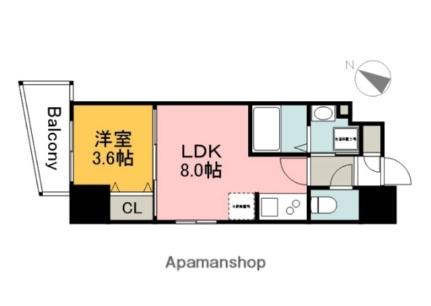 Ｓ－ＲＥＳＩＤＥＮＣＥ広島駅ＥＡＳＴ 801｜広島県広島市東区東蟹屋町(賃貸マンション1LDK・8階・29.99㎡)の写真 その2