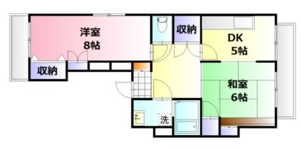 アメニティ段原南 601号室｜広島県広島市南区段原南２丁目(賃貸マンション2K・6階・57.46㎡)の写真 その2