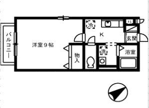 セジュールＭ　ＨＡＭＡＹＡ　Ａ棟 203｜広島県広島市東区矢賀３丁目(賃貸アパート1K・2階・30.00㎡)の写真 その2