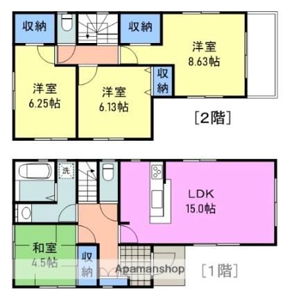 山口県岩国市立石町４丁目（賃貸一戸建4LDK・1階・99.37㎡） その2