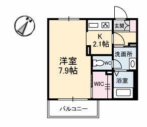 シャーメゾン　ボヌール  ｜ 山口県山口市平井（賃貸アパート1K・1階・27.83㎡） その2