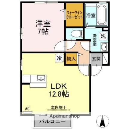 ウィルコート A-201｜徳島県板野郡藍住町東中富字直道傍示(賃貸アパート1LDK・2階・47.90㎡)の写真 その2