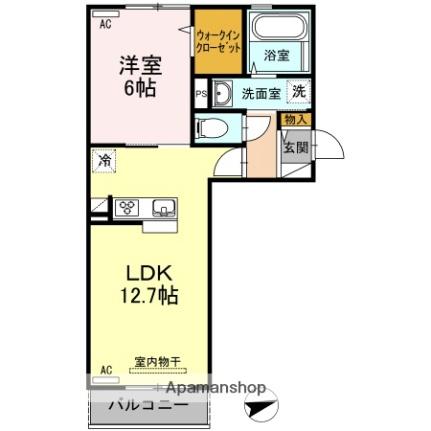 フトゥーロ 103｜徳島県徳島市新南福島２丁目(賃貸アパート1LDK・1階・45.01㎡)の写真 その2