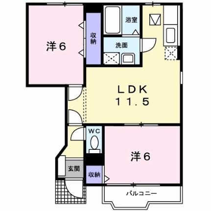 メルクマールＥＸ　II 102 ｜ 徳島県鳴門市撫養町斎田字西発（賃貸アパート2LDK・1階・51.79㎡） その2