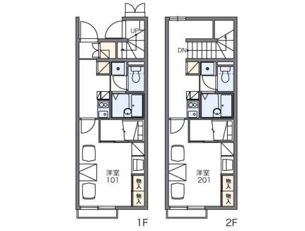 レオパレスハーモニー国府 204｜徳島県徳島市国府町中(賃貸アパート1K・2階・28.02㎡)の写真 その2