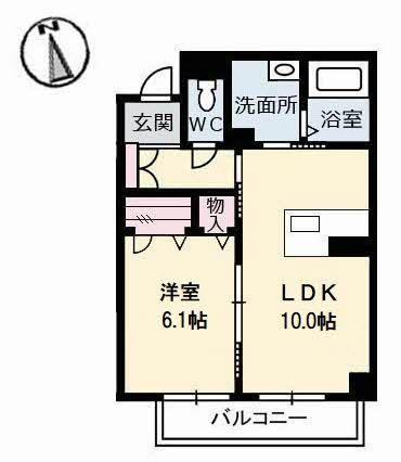 ベレオ南島田 302｜徳島県徳島市南島田町４丁目(賃貸マンション1LDK・3階・42.08㎡)の写真 その2