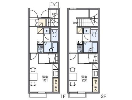 レオパレス喜六 207｜徳島県板野郡藍住町徳命字元村(賃貸アパート1K・2階・28.02㎡)の写真 その2