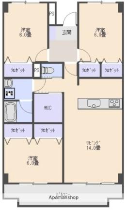 グランヴィアタニヤ 803｜徳島県鳴門市撫養町北浜字宮の東(賃貸マンション3LDK・8階・83.95㎡)の写真 その2