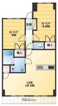 アベニューモリＳＴII 307｜徳島県徳島市中吉野町４丁目(賃貸マンション2LDK・3階・66.00㎡)の写真 その2