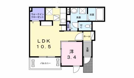 グランデ　シーナIII 102｜香川県高松市上天神町(賃貸アパート1LDK・1階・36.41㎡)の写真 その2