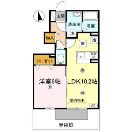 グランツ屋島II 102 ｜ 香川県高松市屋島西町（賃貸アパート1LDK・1階・40.03㎡） その2