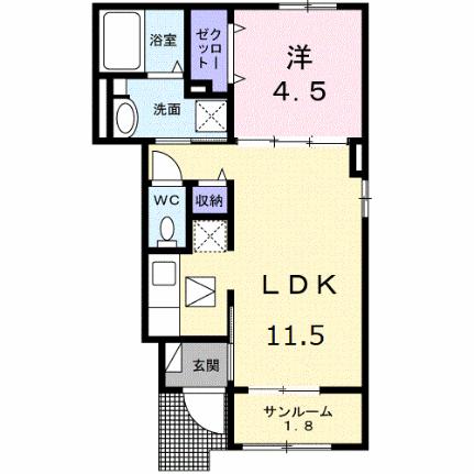 クラール木太リゾンネＡ 105｜香川県高松市木太町(賃貸アパート1LDK・1階・40.03㎡)の写真 その2