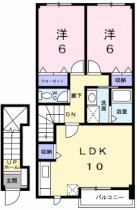 エスポワール青木Ａ 202 ｜ 香川県高松市六条町（賃貸アパート2LDK・2階・56.48㎡） その2