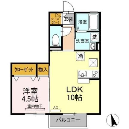 リビングタウン高松中央　Ｂ棟 B110 ｜ 香川県高松市木太町（賃貸アパート1LDK・1階・37.03㎡） その2