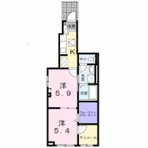 プレッソ春日 105 ｜ 香川県高松市春日町（賃貸アパート2K・1階・42.69㎡） その2