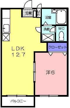 エルディム武下 202｜香川県高松市国分寺町新居(賃貸アパート2DK・2階・39.19㎡)の写真 その2