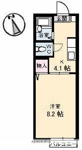 香川県高松市太田上町(賃貸アパート1K・2階・25.65㎡)の写真 その2