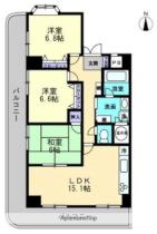 香川県高松市伏石町（賃貸マンション3LDK・9階・80.45㎡） その2