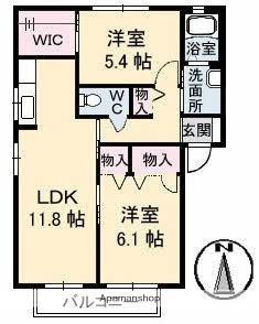 香川県高松市木太町（賃貸アパート2LDK・2階・57.07㎡） その2