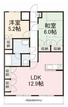 香川県高松市川島東町(賃貸マンション2LDK・5階・56.20㎡)の写真 その2