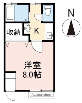 香川県高松市今里町１丁目(賃貸アパート1K・2階・23.18㎡)の写真 その2