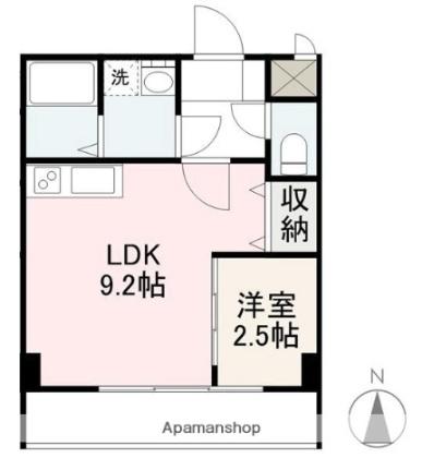 香川県高松市本町(賃貸マンション1LDK・6階・30.42㎡)の写真 その2