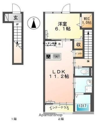 香川県高松市春日町（賃貸アパート1LDK・2階・49.67㎡） その2