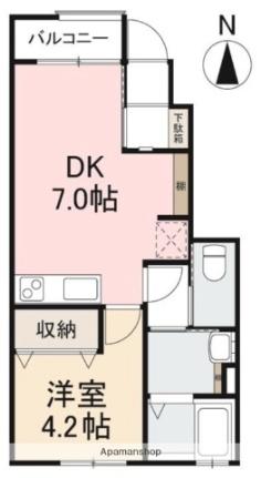 香川県高松市木太町（賃貸アパート1DK・1階・33.87㎡） その2