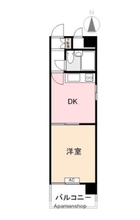 香川県高松市中新町(賃貸マンション1DK・4階・22.70㎡)の写真 その2