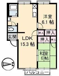 エミール・ハイツ 102｜香川県高松市仏生山町甲(賃貸アパート2LDK・1階・57.54㎡)の写真 その2