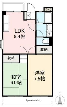 ラフィネ・ノワール高松 205｜香川県高松市新北町(賃貸マンション2LDK・2階・54.72㎡)の写真 その2