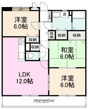 ローザ・クオーレII 102｜香川県高松市春日町(賃貸マンション3LDK・1階・68.88㎡)の写真 その2