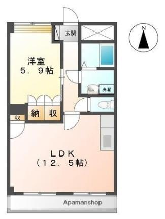 ヴィーナス 102｜香川県高松市多肥下町(賃貸マンション1LDK・1階・44.88㎡)の写真 その2