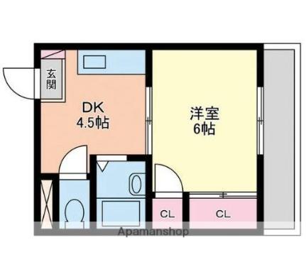 瀬戸海マンション 101｜香川県高松市瀬戸内町(賃貸マンション1DK・1階・25.65㎡)の写真 その2