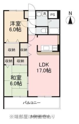 メルヴェーユ新居 301｜香川県高松市国分寺町新居(賃貸マンション2LDK・3階・66.50㎡)の写真 その2