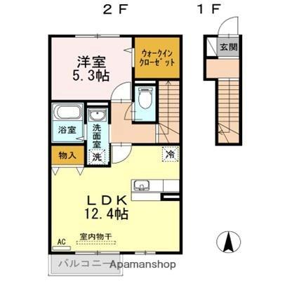ＺＥＦＩＲＯ 202｜香川県高松市高松町(賃貸アパート1LDK・2階・50.85㎡)の写真 その2