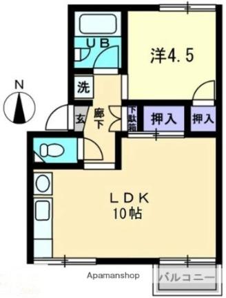 Ｒａｆｆｌｅｓ　Ｅｌｅｇａｎｃｅ 206｜香川県木田郡三木町大字池戸(賃貸アパート1LDK・2階・32.60㎡)の写真 その2