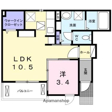 グランデ　シーナIII 102｜香川県高松市上天神町(賃貸アパート1LDK・1階・36.41㎡)の写真 その2