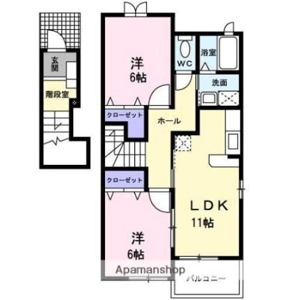 ムイ　ビエーンＤ 203 ｜ 香川県木田郡三木町大字池戸（賃貸アパート2LDK・2階・57.22㎡） その2